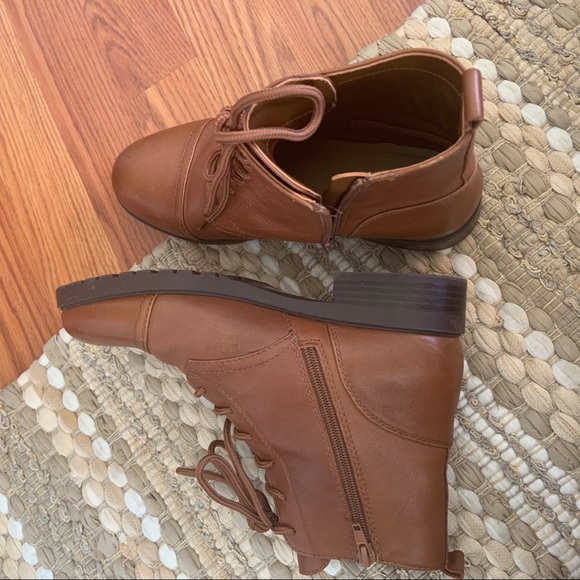 Aldo Grenani lace up combat boots cognac - Picture 5 of 6